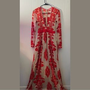 Rare For Love and Lemons Barberry Temecula Maxi Dress Size XS